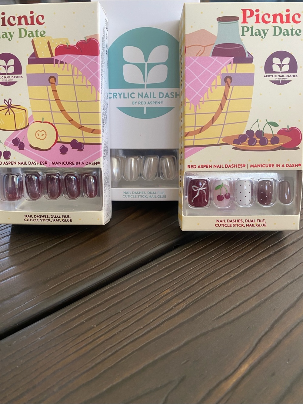 Acrylic Nail Dashes, 3 sets. Brand new in boxes.